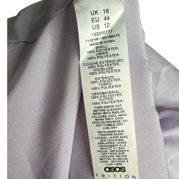 ASOS EDITION Purple Abstract Print Sequin Maxi Skirt Purple Swirl Women's 12 NWT - Picture 9 of 9